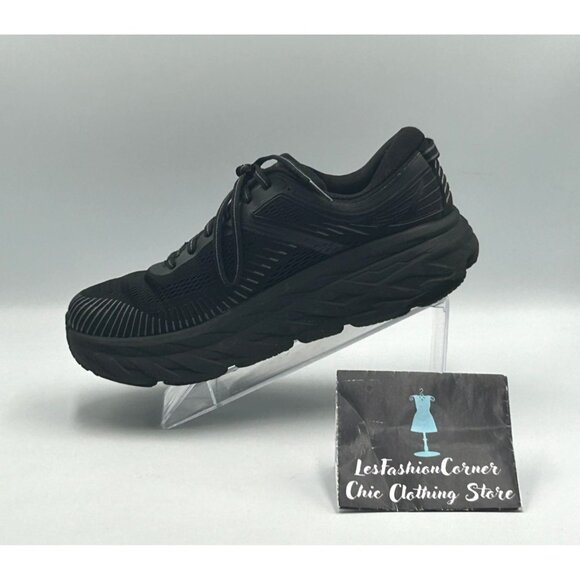 Hoka One One Women's Black Bondi 7 Wide Running Shoes Size 8.5 D 3077 - Picture 15 of 16